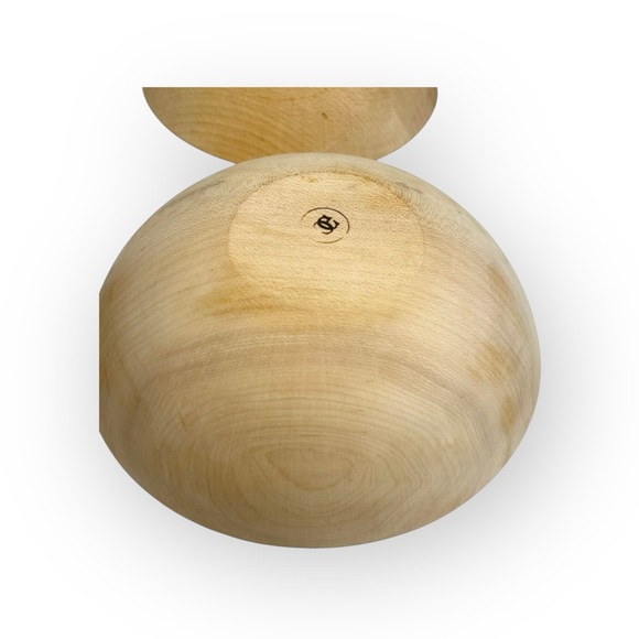 Vintage: Williams Sonoma 𖦹 Set of 4 Hand Carved Maple Salad Bowl 𖦹 - Picture 8 of 17